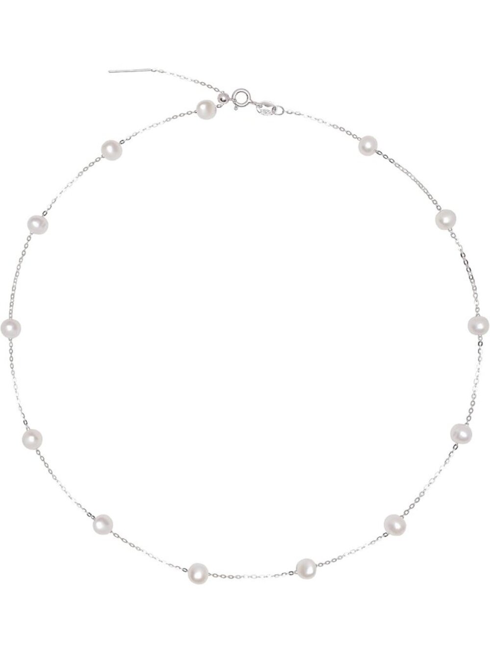 Dainty 925 Sterling Silver Freshwater Pearl Choker Necklace - Elegant Jewelry